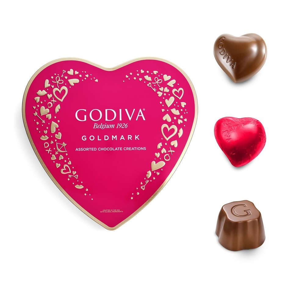 Godiva Belgium Goldmark Assorted Chocolate Creations Tin 14-Pieces BB 10/2026 gallery