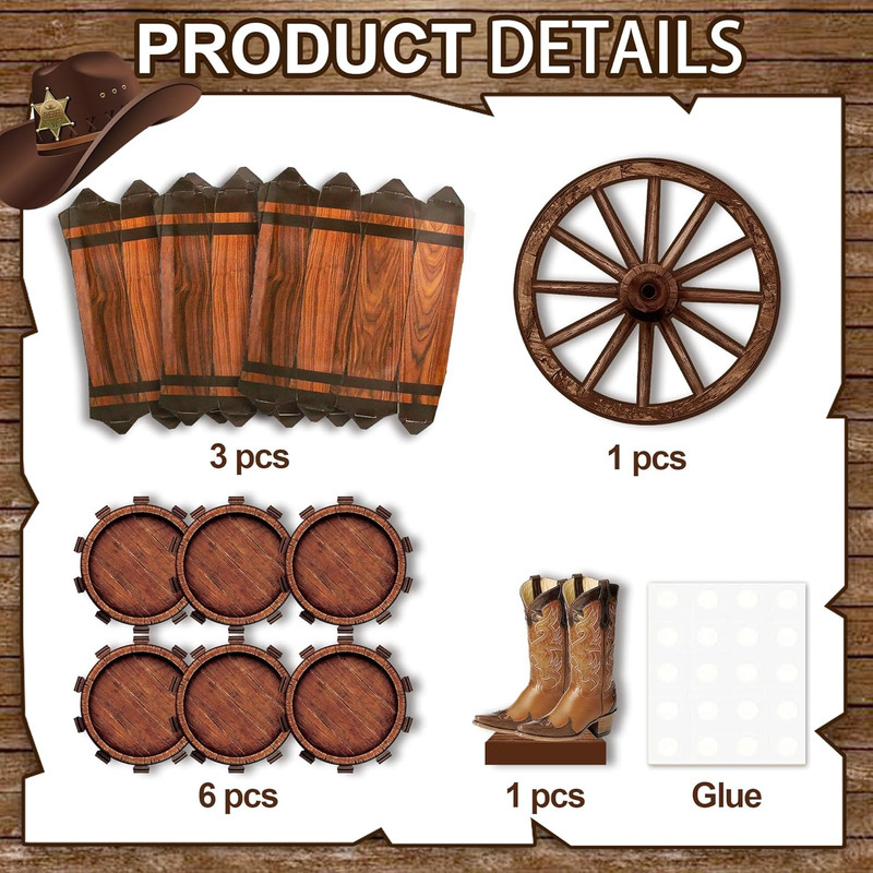 Western Party Decorations Cake Table Decorations Cowboy Birthday Baby Shower Dec gallery