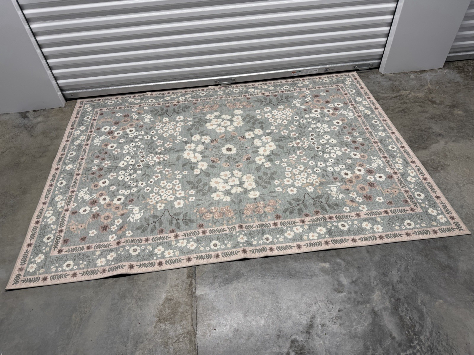 Wyatt & Ash Machine Washable Indoor Rug 5ft 3in x 7ft 5in - Open box - Sage gallery