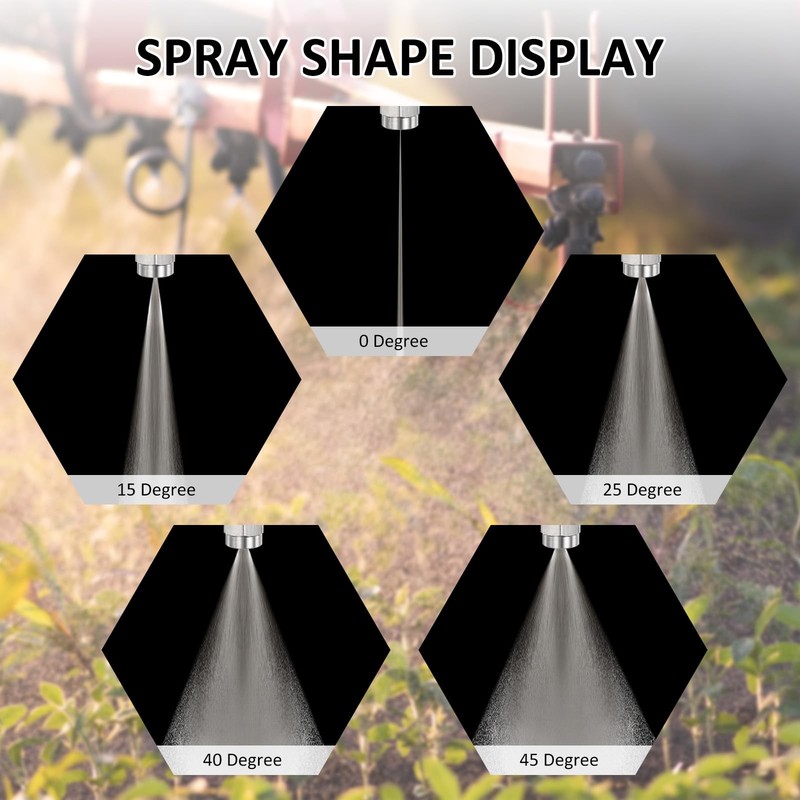 6 Pack Surface Clean Tips - 15 Degree 1/4" NPT Male Pressure Washer Nozzles C... gallery