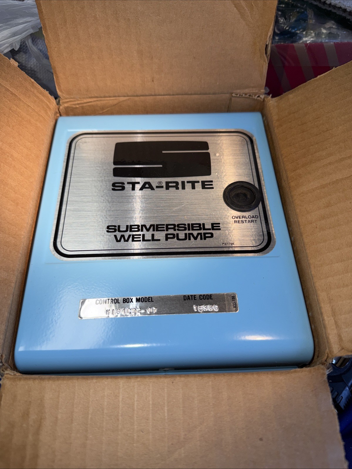 STAT-RITE SUBMERSIBLE WELL PUMP MOTOR CONTROL BOX, 230 V, 1 /2 HP, 1- PHASE gallery
