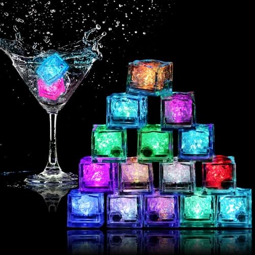 20 Pack Light Up Ice Cubes for Drinks, Led Ice Cubes with Color Changing 20PCS gallery