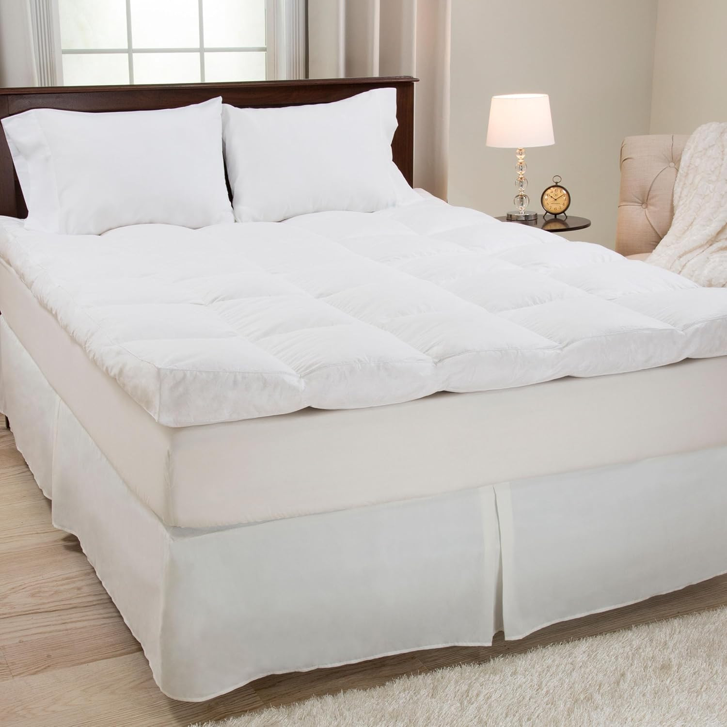 Down Mattress Topper - Full 4-Inch Duck and Goose Feather Bed with Cotton Mat... gallery