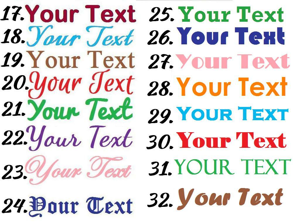 Custom Text Vinyl Lettering Sticker Decal Personalized Name Window Wall Car Door gallery
