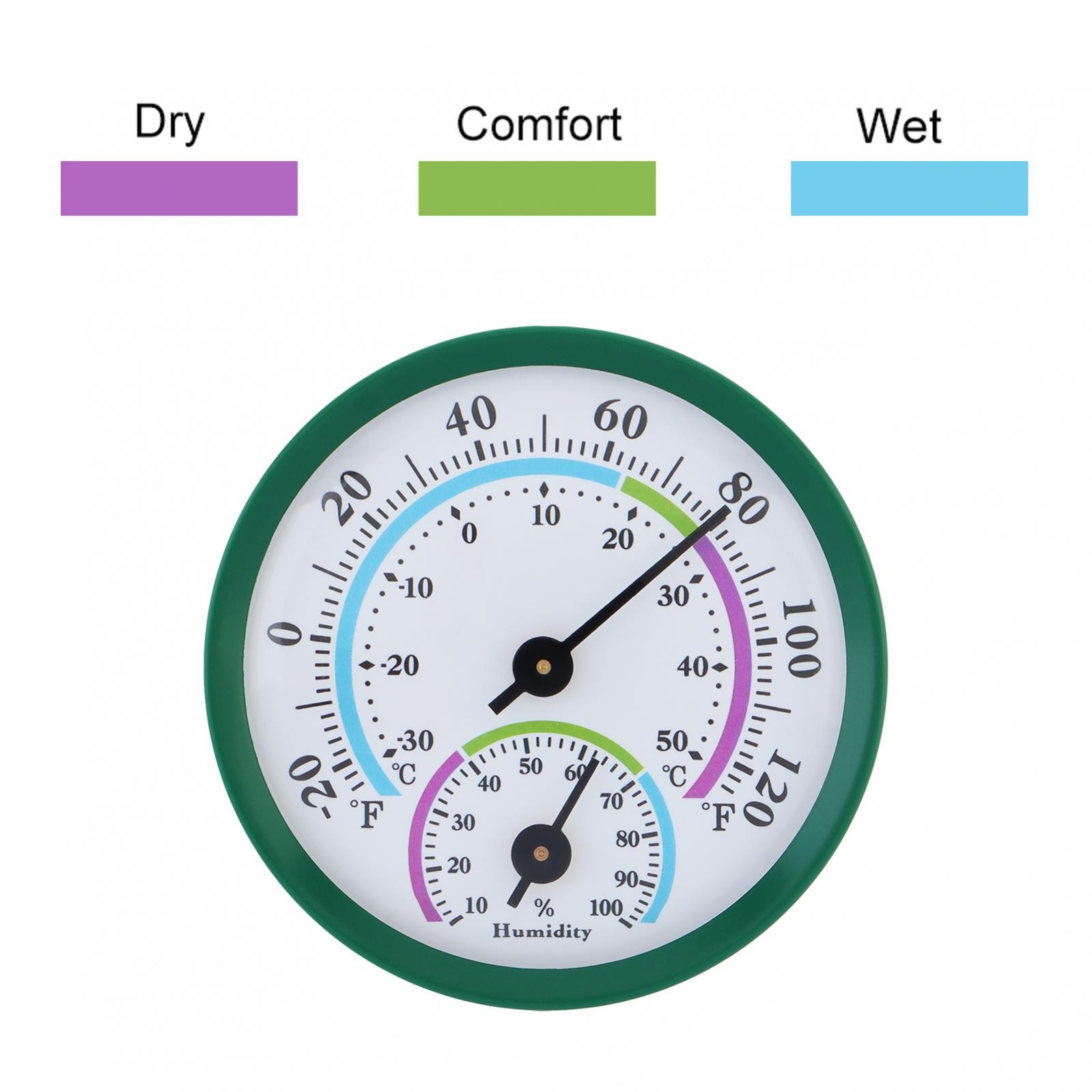 Analog Indoor/Outdoor Thermometer Hygrometer Temperature Humidity Meter Mini gallery