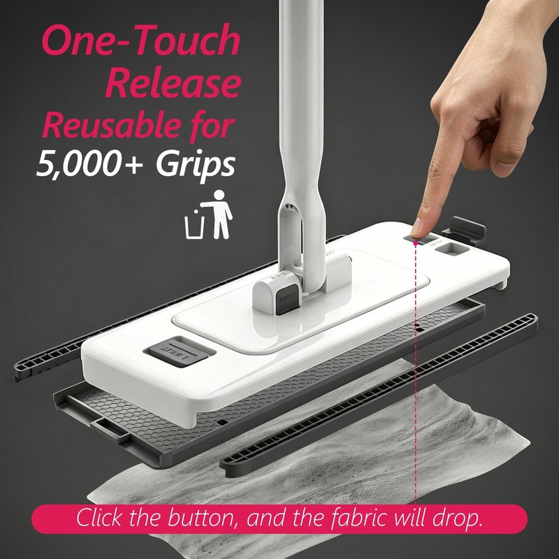 Disposable Dust Mop with Mini Mop, Zero-Contact Click- On Mop System. with Ot... gallery