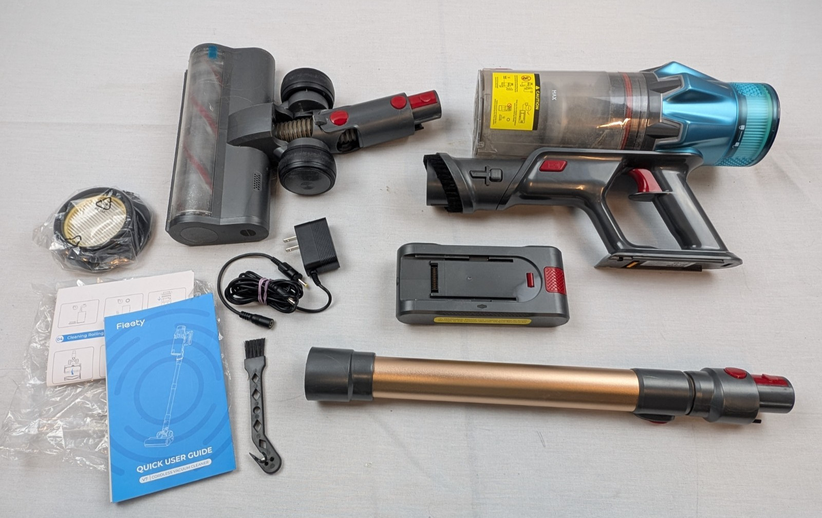 Fieety V7 Cordless Stick Vacuum Cleaner 500W/45Kpa used but tested gallery