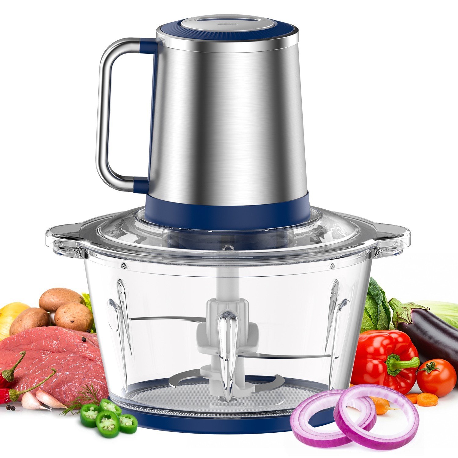 KOIOS Electric Food Processors Kitchen Food Fruit Chopper Blender Mixer Grinder gallery