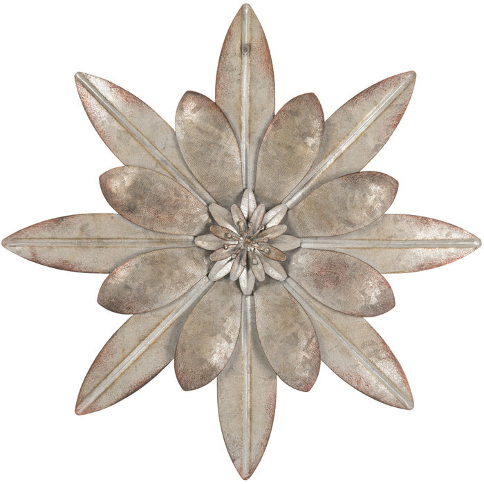 Galvanized 11" Rustic Flower Metal Decor gallery