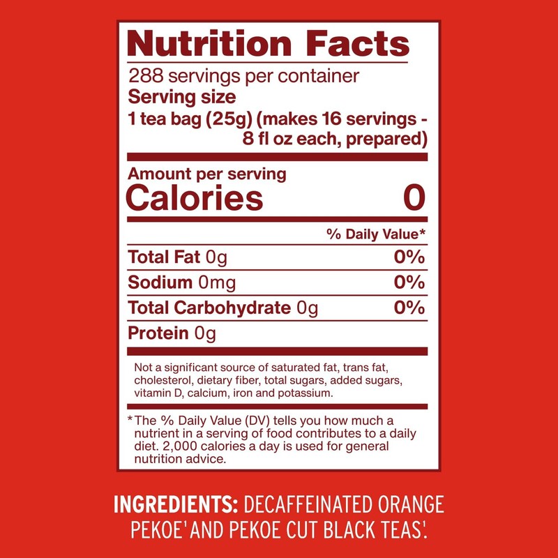 Unsweetened Decaffeinated Iced Tea Bags, Gallon Size, 18ct Box, (Pack of 1) gallery