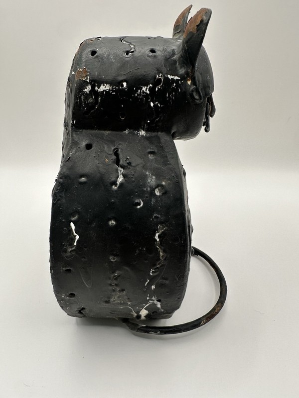 Rustic Cat Luminaria VTG Primitive Candle Lamp Lantern Metal Patio Garden gallery