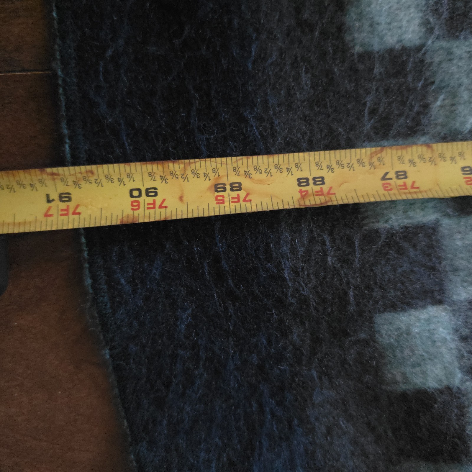 ~~NATIVE CREATIONS ECUADOR Aztec 100% ALPACA Blanket Blue 77x91 gallery