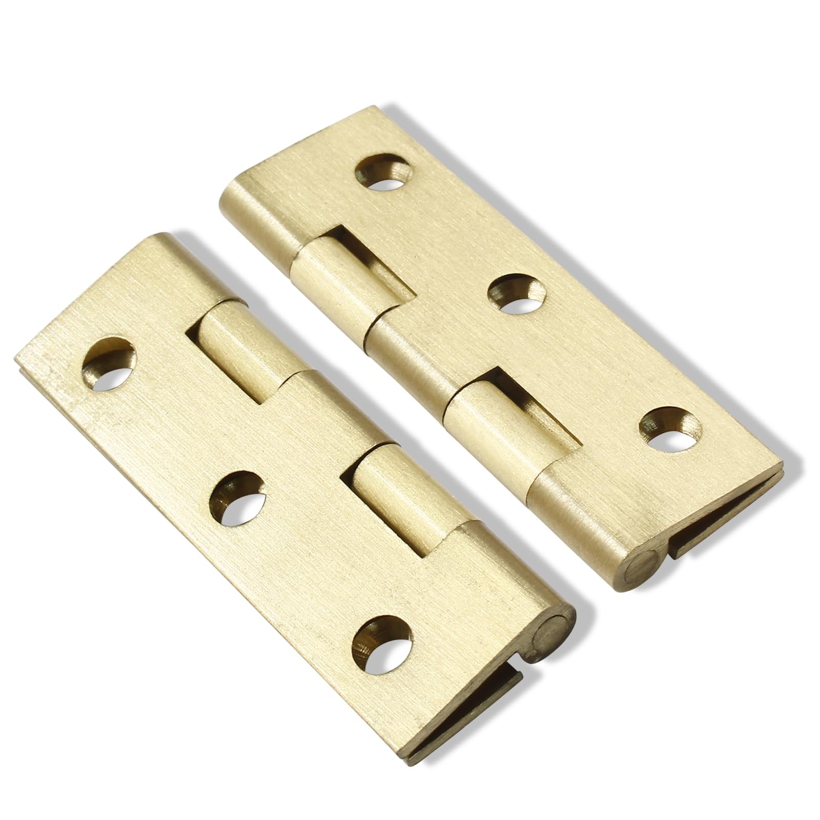 Murtenze 8 Pcs 2 Inch Mini Solid Brass Hinges,Brass Cabinet Hinges Small Box Hin gallery