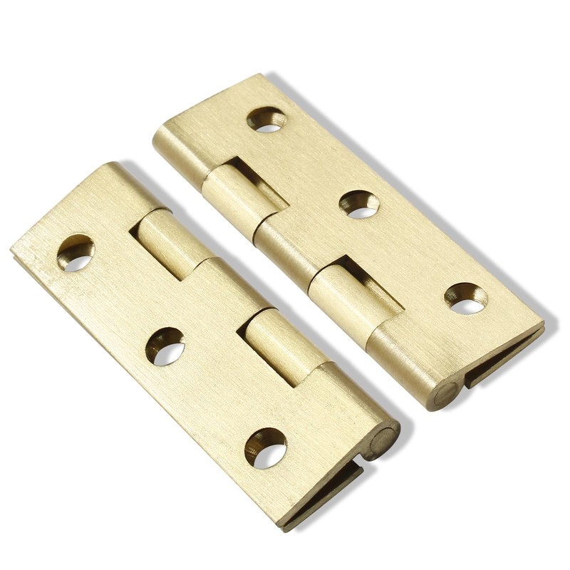 Murtenze 8 Pcs 2 Inch Mini Solid Brass Hinges,Brass Cabinet Hinges Small Box Hin gallery