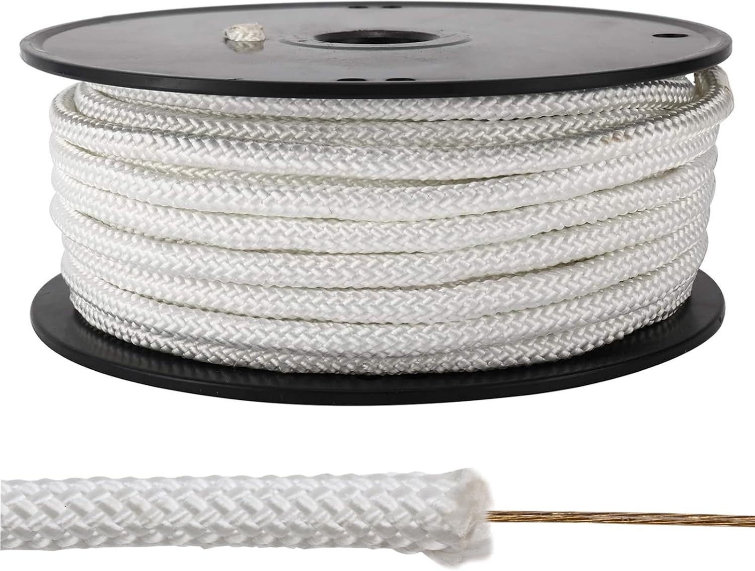 Artilife Flag Pole Rope 100 ft 5/16"(8mm) x 100 FT(30m) Wire Center NEW SEALED gallery