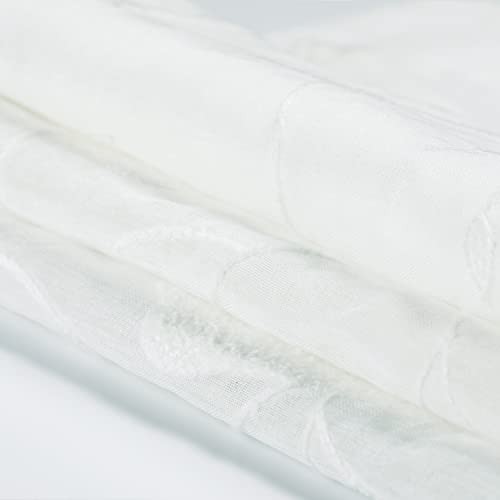 Bird Embroidered Kitchen Valances, White Sheer 60"W x 14"L (Pack of 1) Birds gallery
