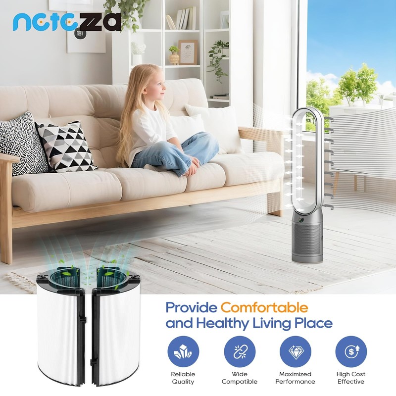 360° Combi Glass Efficient and Activated Carbon Filter Fit For Dyson TP07 HP07 gallery
