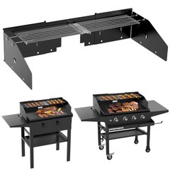 Universal Griddle Wind Guard and Warming Rack Set for Griddle From 28″ to 36″…