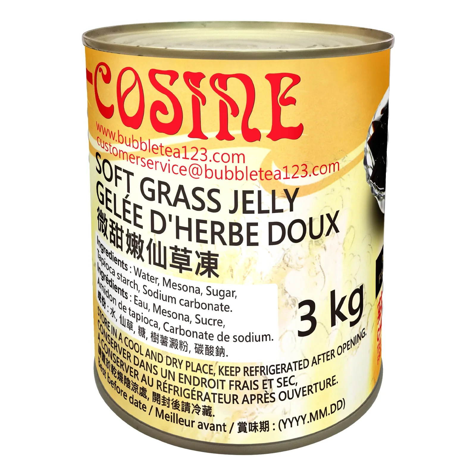 Chuangs Sweetened Grass Jelly Made In Taiwan Healthy Protein Snack 3kg NEW gallery