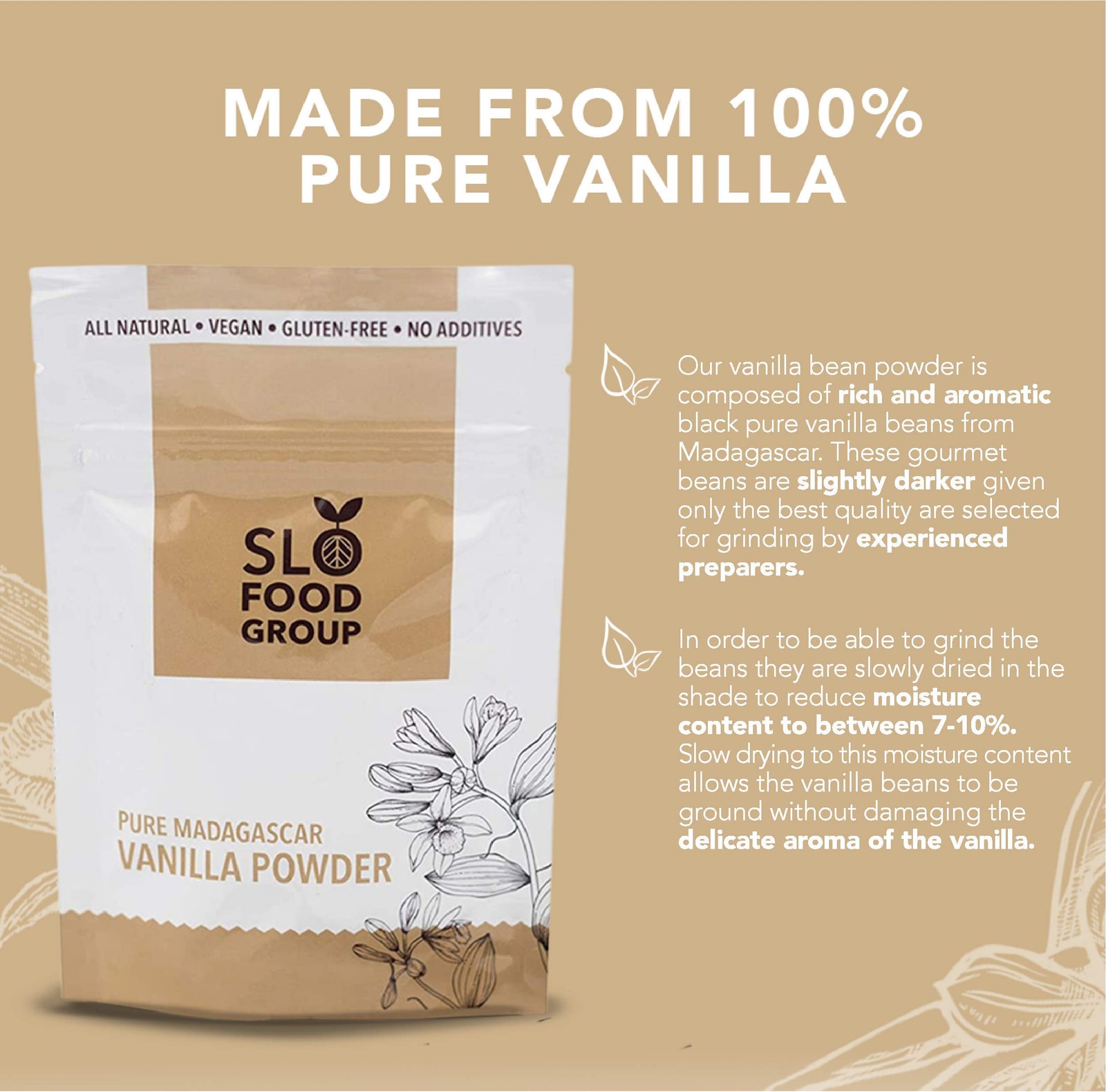 Slofoodgroup - Madagascar Vanilla Bean Powder - [ .5 0.5 Ounce (Pack of 1) gallery