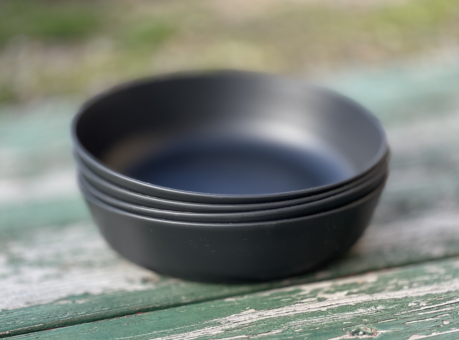 Set of 4 | ROOM ESSENTIALS Recycled Plastic Dinner Bowls BPA-Free 40.5oz • Black gallery