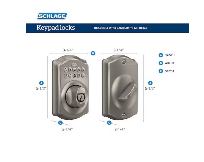 Schlage Camelot Entry Door Handle FE285 CAM 619 GEO CAM+ BE365 CAM 619 gallery