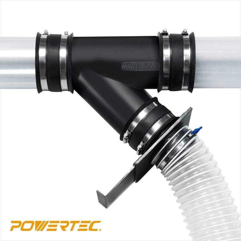 POWERTEC 70149-P3 Dust Control Flex Cuff with Steel Clamps, 4-Inch, 3 PK gallery