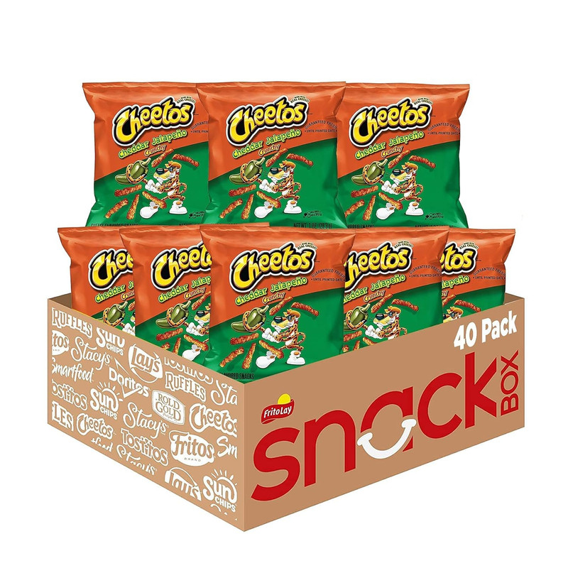 Cheetos Cheese Flavored Snacks, Cheddar Jalapeno Crunchy, 1 Ounce (Pack of 40) gallery