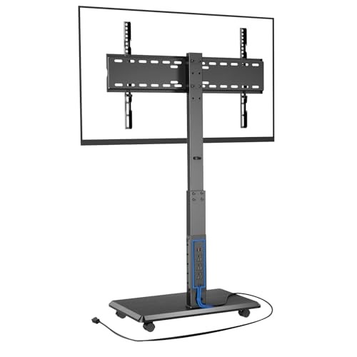 Rolling TV Stand with Power Outlet, Mobile TV Stand for 32-75 Inch TVs GM-A01 gallery