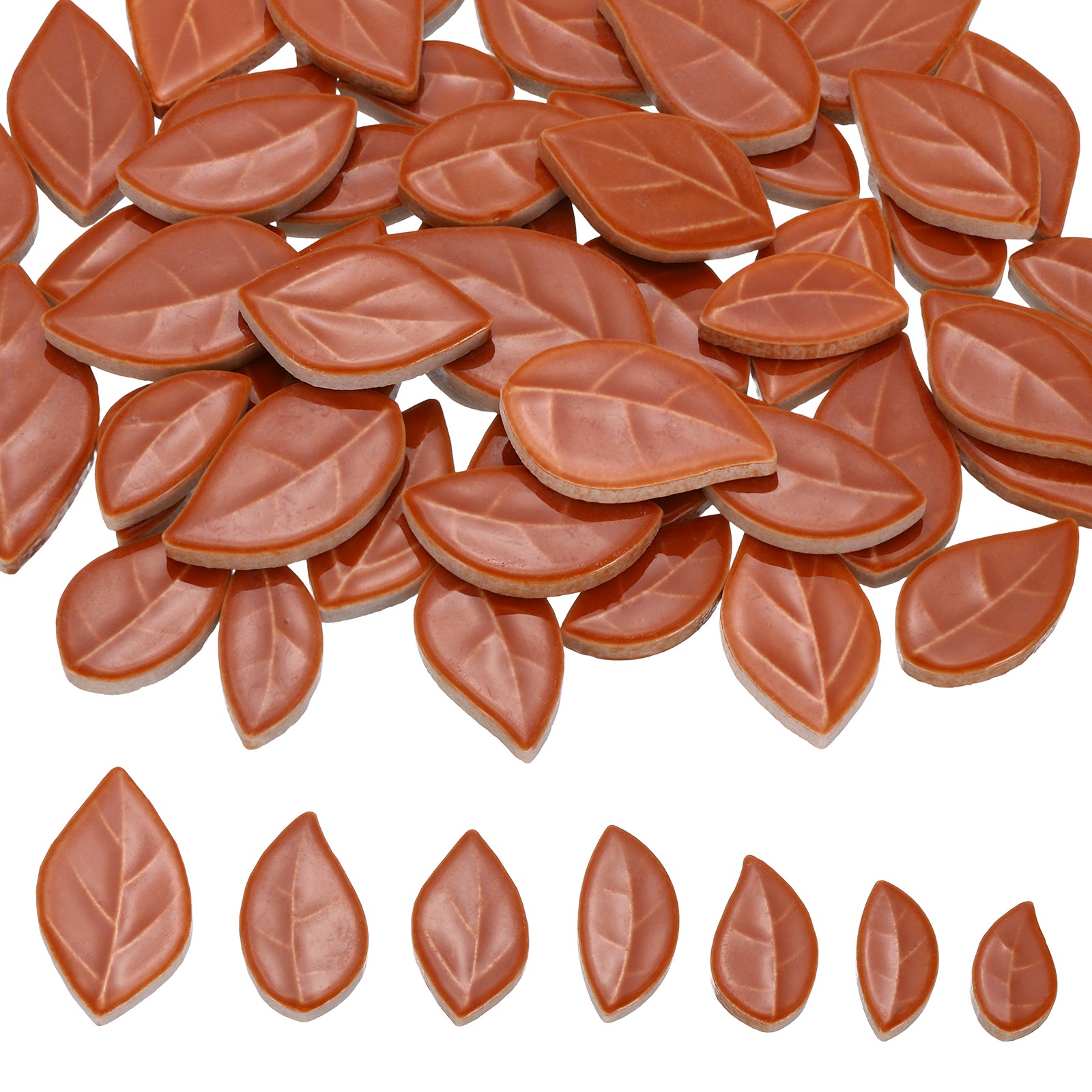 Ceramic Mosaic Tiles 0.44LB for Crafts, Home Decor, Camel gallery