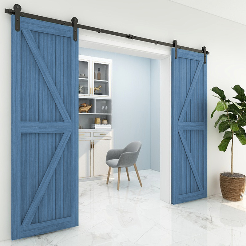 4FT -20FT Sliding Barn Door Hardware Track Single/Double Door Kit, Home/Kitchen gallery