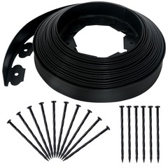 2 Inch x 50FT Landscape Edging Border with 75 Anchoring Spikes, No Dig Garden…