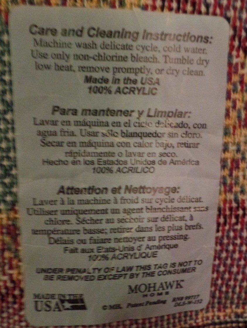 Mohawk Designs " Wolves in the Brush" Throw Blanket Tapestry Afghan 57 X 50 gallery