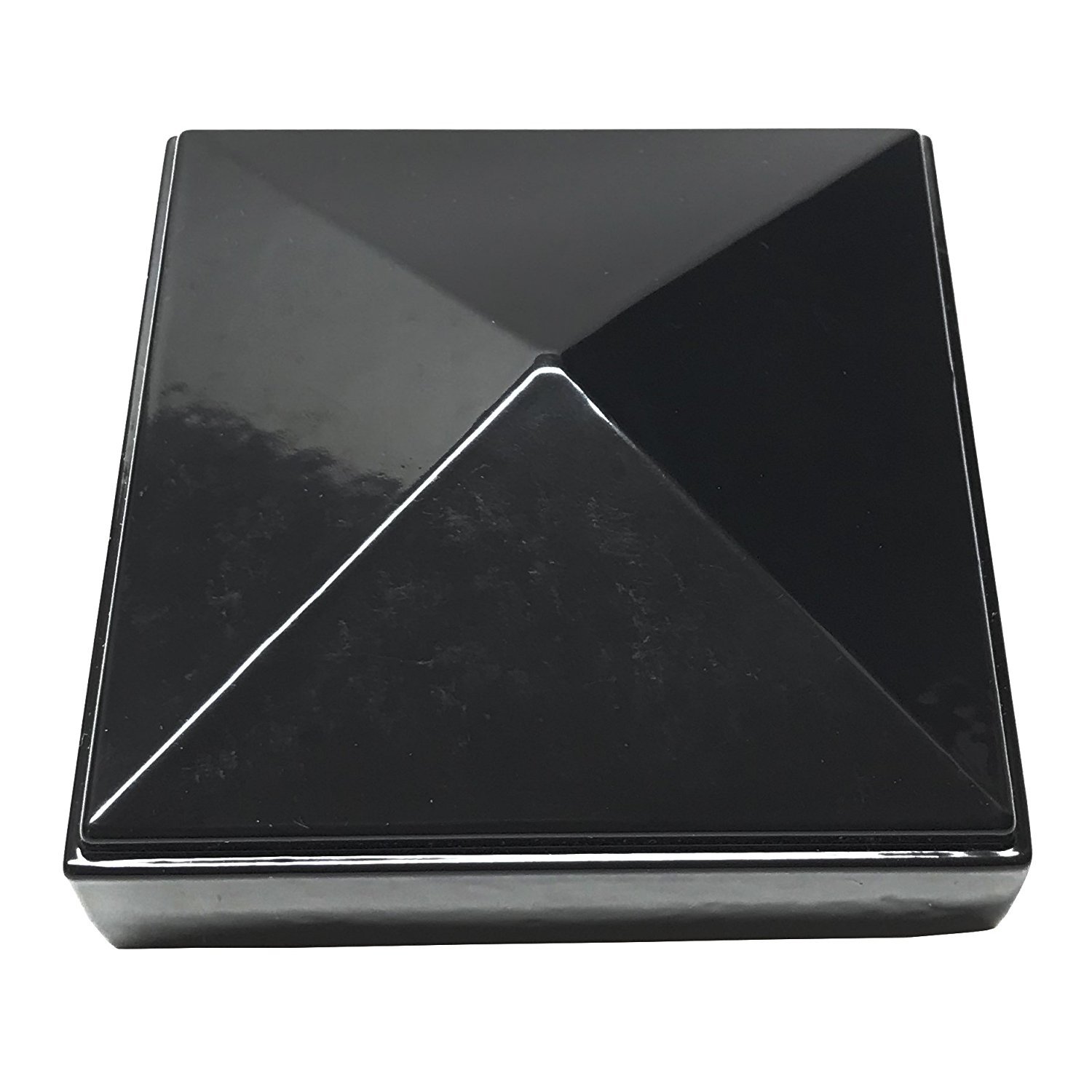2.5" x 2.5" Decorex Hardware Aluminium Pyramid Post Cap for Metal Posts - Black gallery