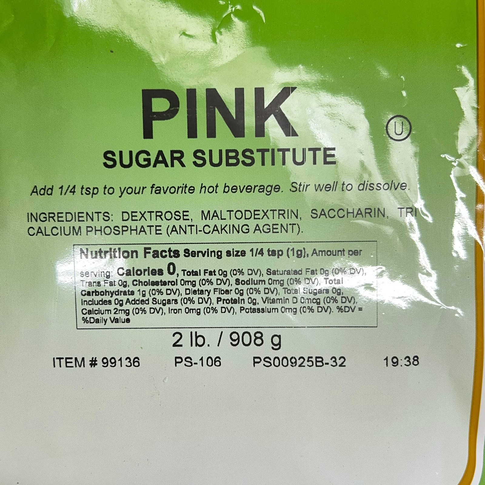 PERFECT SERVINGS (3 PACK, 2lb EACH) Pink Sugar Substitute Pink BB 01/27 99136 gallery
