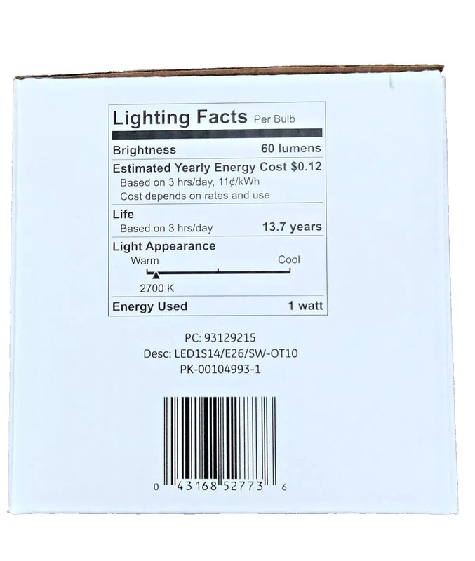 String Light Replacement Bulbs GE 60 Lumen Soft White Medium Base E-26 (40 PACK) gallery