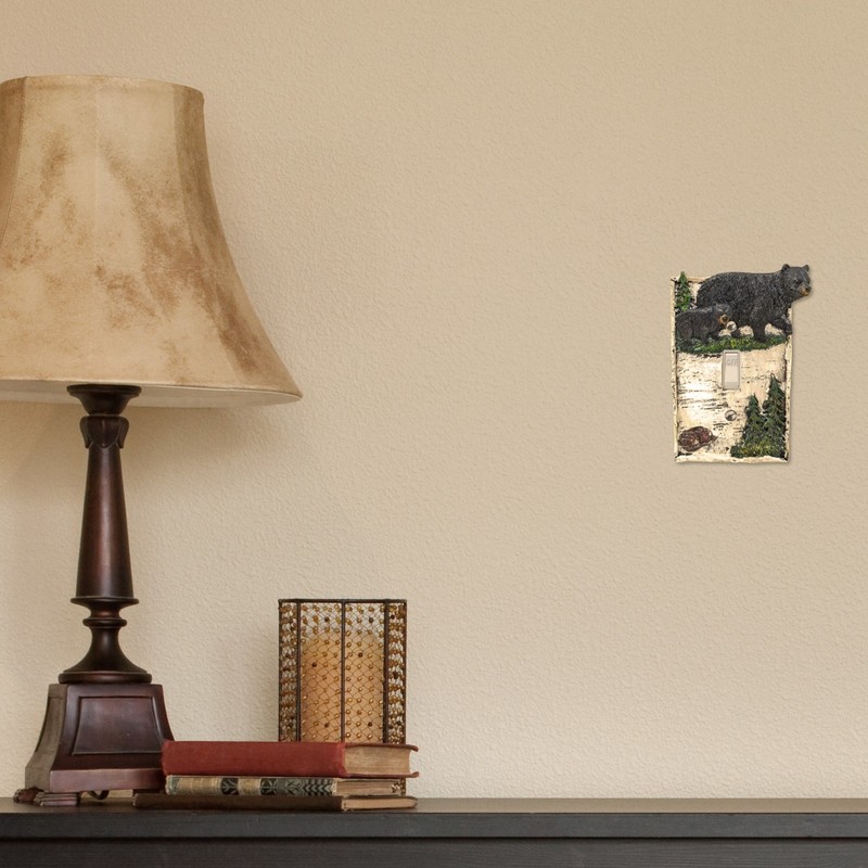 Bear Single Toggle Light Switch Cover Wall Plate Cabin Lodge Log Home Decor gallery