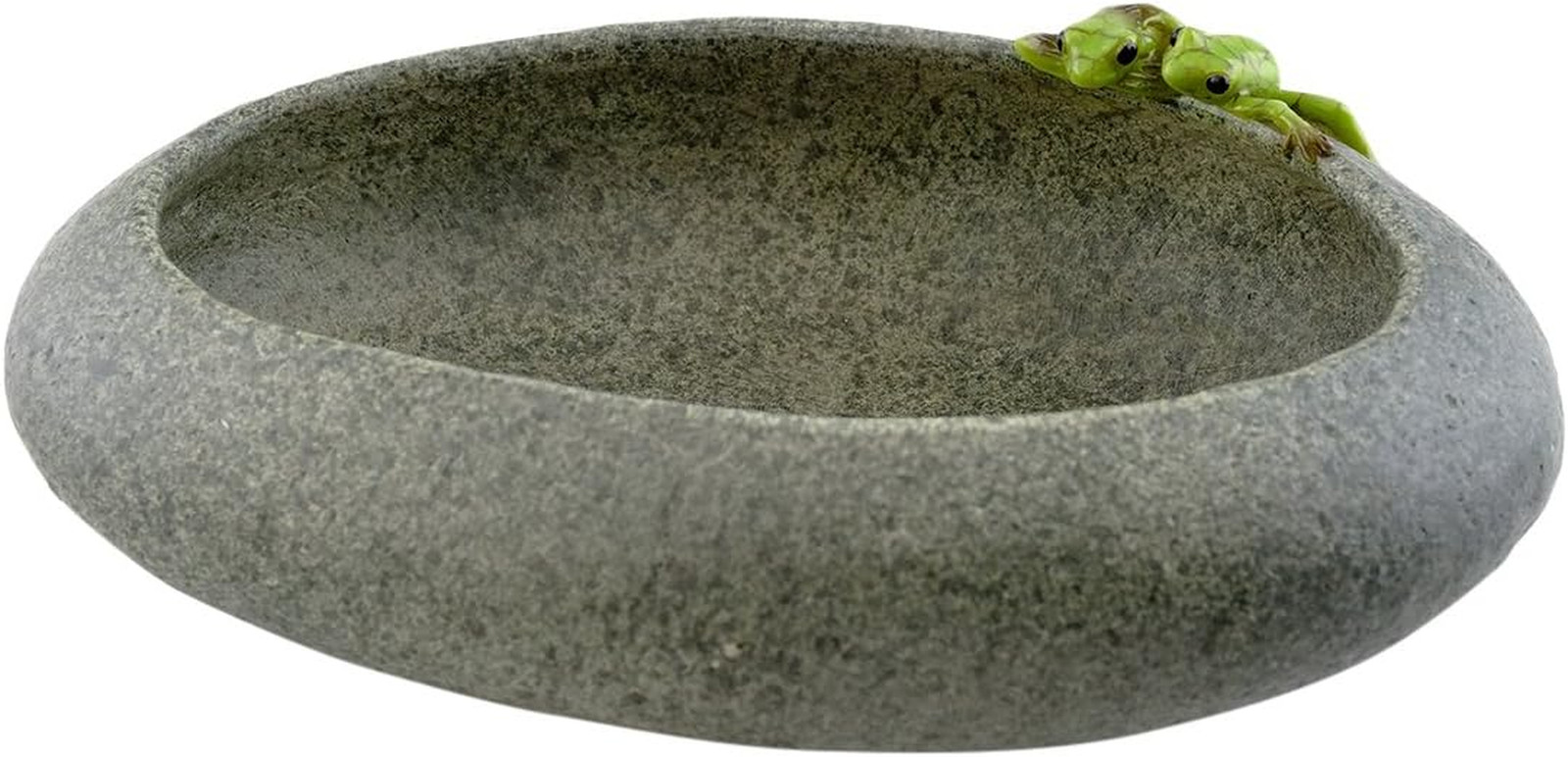 Garden Frogs on Long Functional Stone Flower Pot Planter Figurine gallery