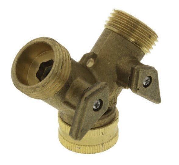 Jones Stephens 10 Pack Heavy Brass hose Wye splitter Y Adapter Connector G20053 gallery