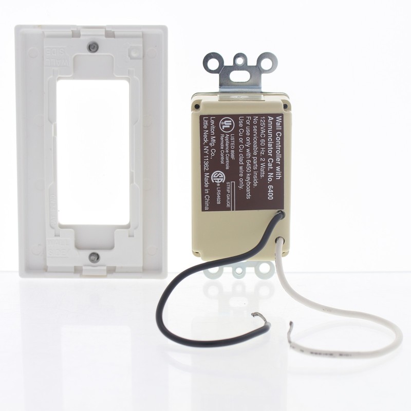 Leviton 6420 White 2-Button Wall Controller w/ Annunciator Scene Controller Di gallery