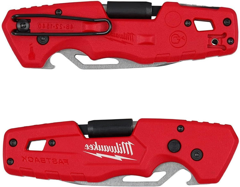 FASTBACK Folding Utility Knife W/Blade Multifunctionality, Red-Black gallery