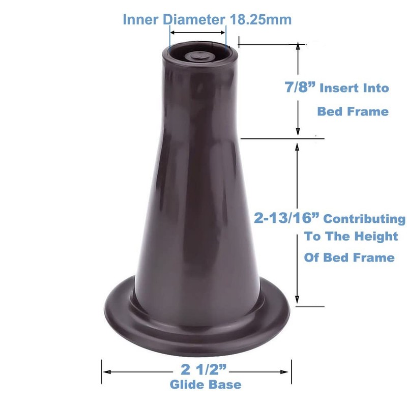6 Pack Plastic Bed Frame Feet That Replace Wheels on Bed Frame for Stationary gallery