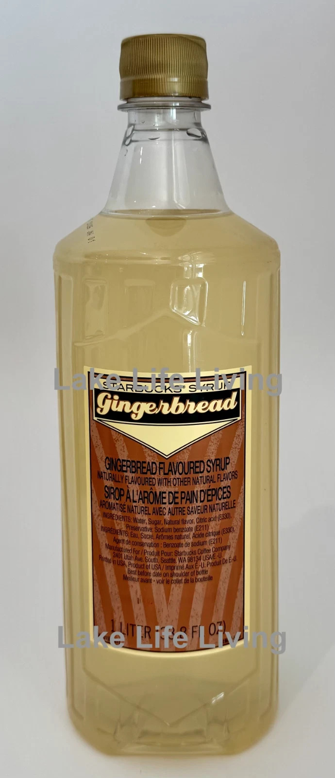 Starbucks Gingerbread Flavored Syrup 1 Liter 33.8 Oz Bottle Exp6/1/2026 gallery