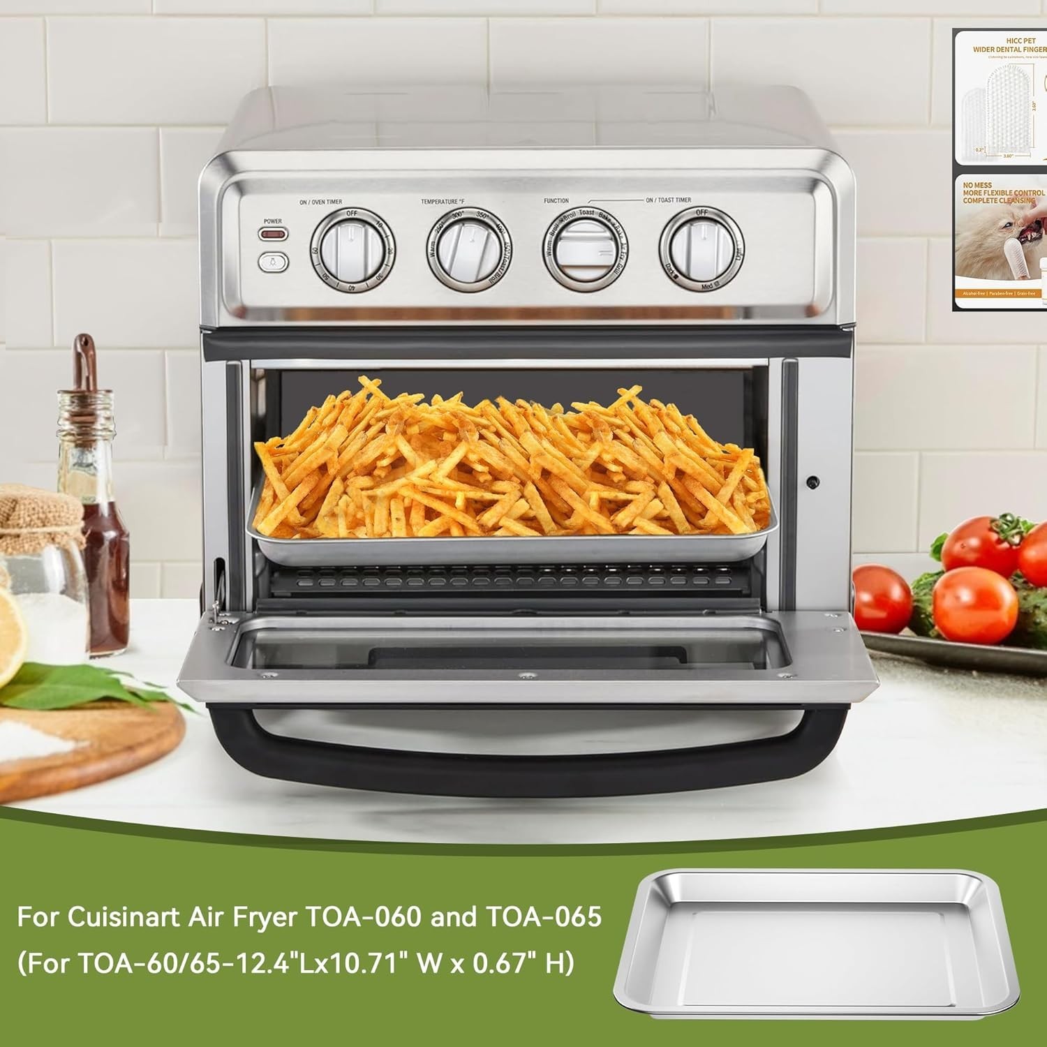 Stainless Steel Baking Tray Pan Compatible With Cuisinart Toaster Oven For Air gallery