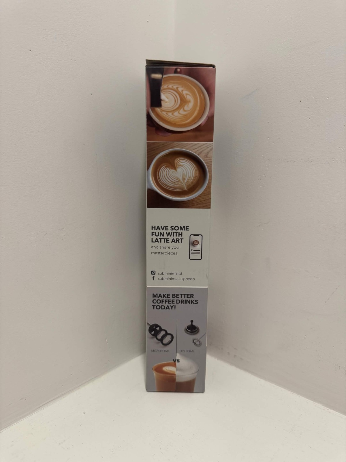 Subminimal NanoFoamer V2 Handheld Milk Frother, AA Battery, Black Stainless gallery