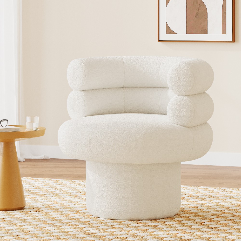 360° Swivel Chair with Double-Layered Padded Backrest and Armrests gallery