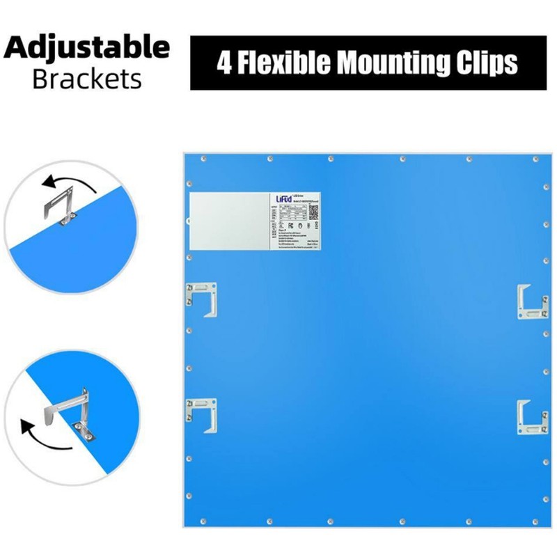 4 Pack 2x2FT LED Flat Panel Light 48W Drop Ceiling Commercial Office Home Lights gallery
