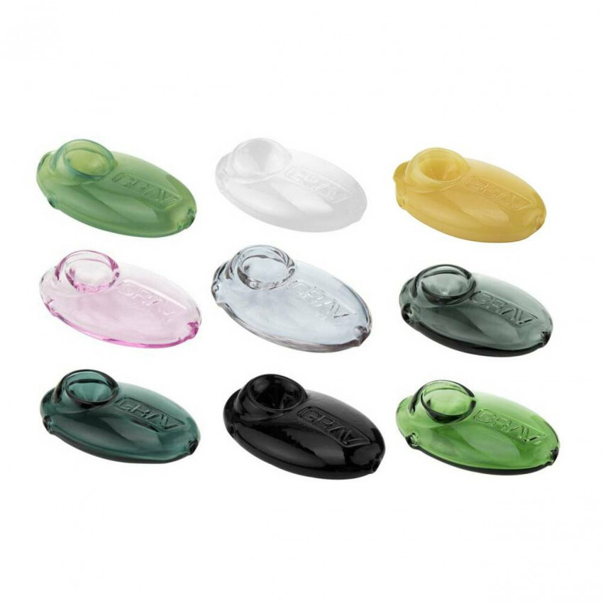 GRAV Pebble Spoon Hand Pipe 3" MULTIPLE COLORS *SHIPS ASAP* gallery