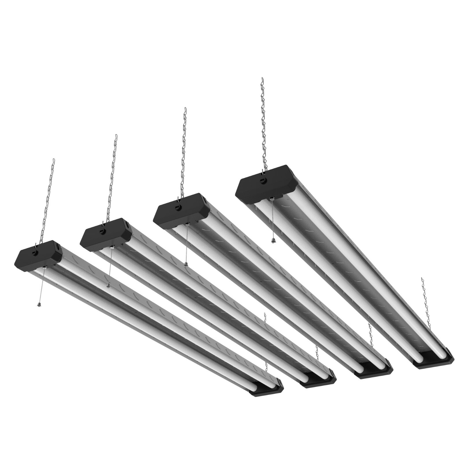 4-PACK 4' LED Shop Light Heavy Duty Linkable Fixture 5500lm Bright White Garage gallery