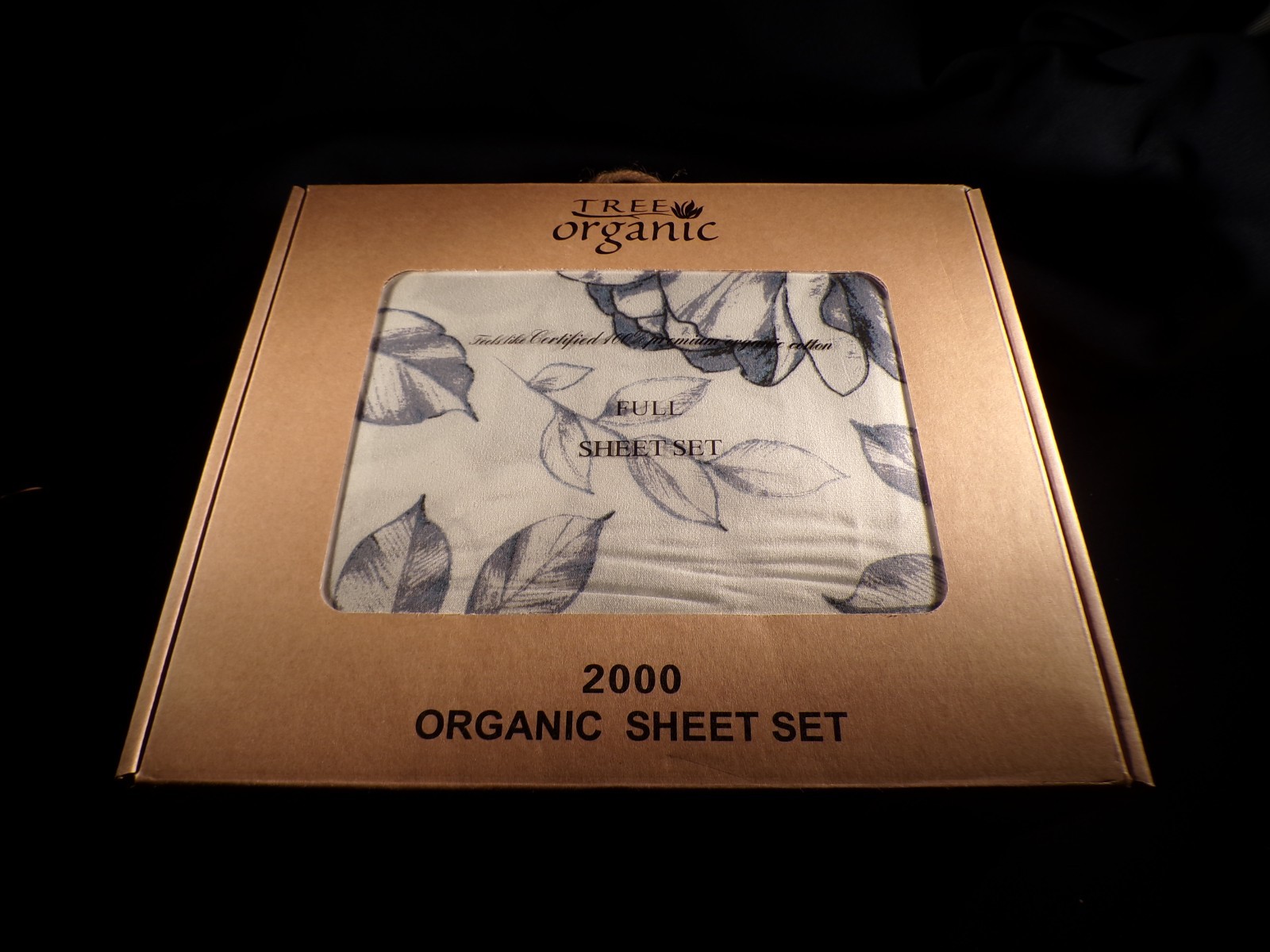 Tree Organic- 2000 Organic Sheet Set FULL Flower Print 18" corners 4 PC gallery